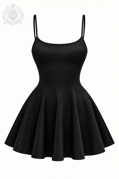 Women's Mini Slip Dress | Spaghetti Straps & Flared Skirt | Loungewear & At-Home Styling