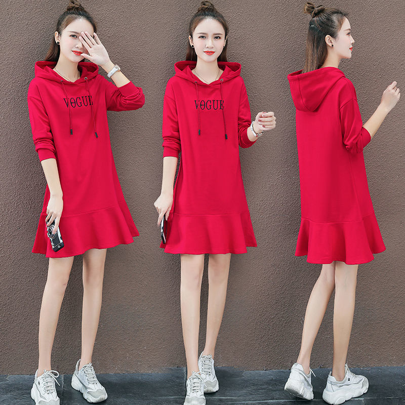 Long Sleeve Loose Plus Size Fashion Dress