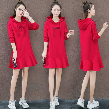 Long Sleeve Loose Plus Size Fashion Dress