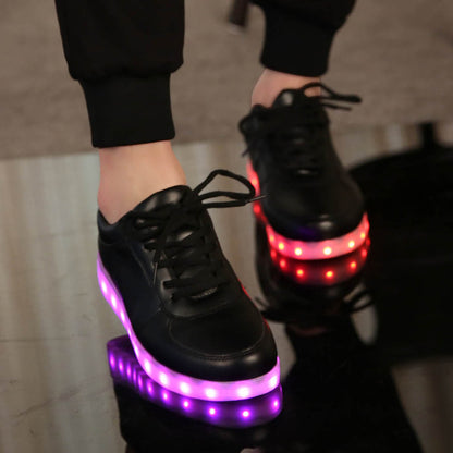 Colorful Luminous Lovers Shoes Luminous Shoes Casual Shoes Usb Charging Board Shoes