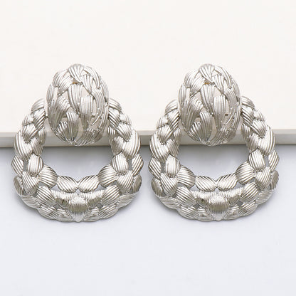 Geometric Hollow Leaf-shaped Earrings Personalized Female Earrings