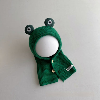Children's Hat Scarf Integrated Winter Ins