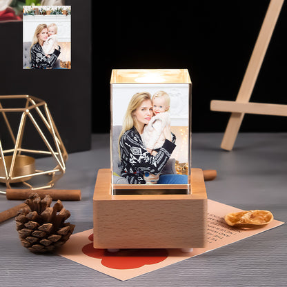 Creative Square Crystal Engraved Color Printed Photo Gift Ornaments