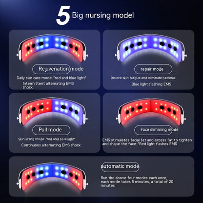 High Frequency Micro Current Face-shaping Tool Shock Color Light RF Beauty Instrument