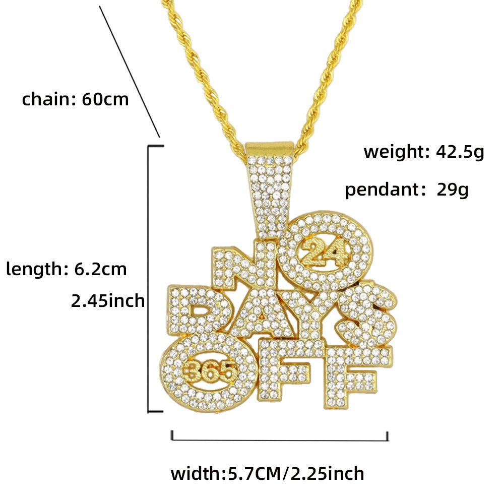 Men's And Women's Fashion Personalized Letters Alloy Pendant Necklace