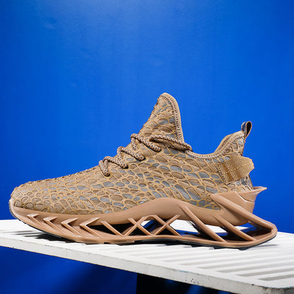 Blade Bottom Men's Trendy Sports Casual Shoes Reflective Lightweight Breathable Running Shoes