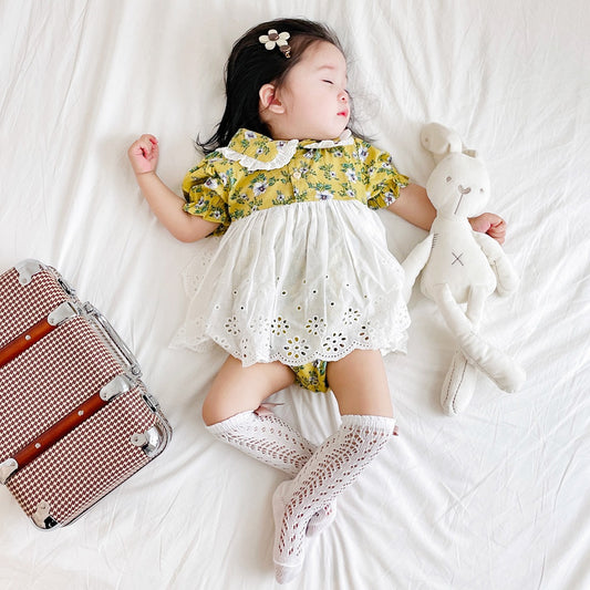 Fashion Personality Clothes Korean Version Floral Baby Romper