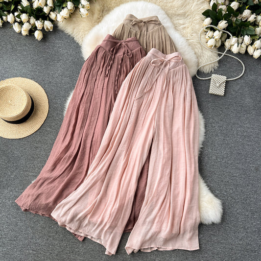 Thin Slimming High Waist Chiffon Pants Loose Casual Pants