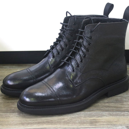 New Black Round Toe Formal Men's Leather Boots