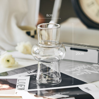 Wind Lantern Creative Glass Vase Decoration Living Room Vase Insertion