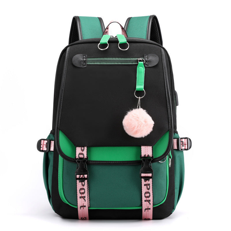 Luminous Usb Rechargeable Backpack  Student nylon