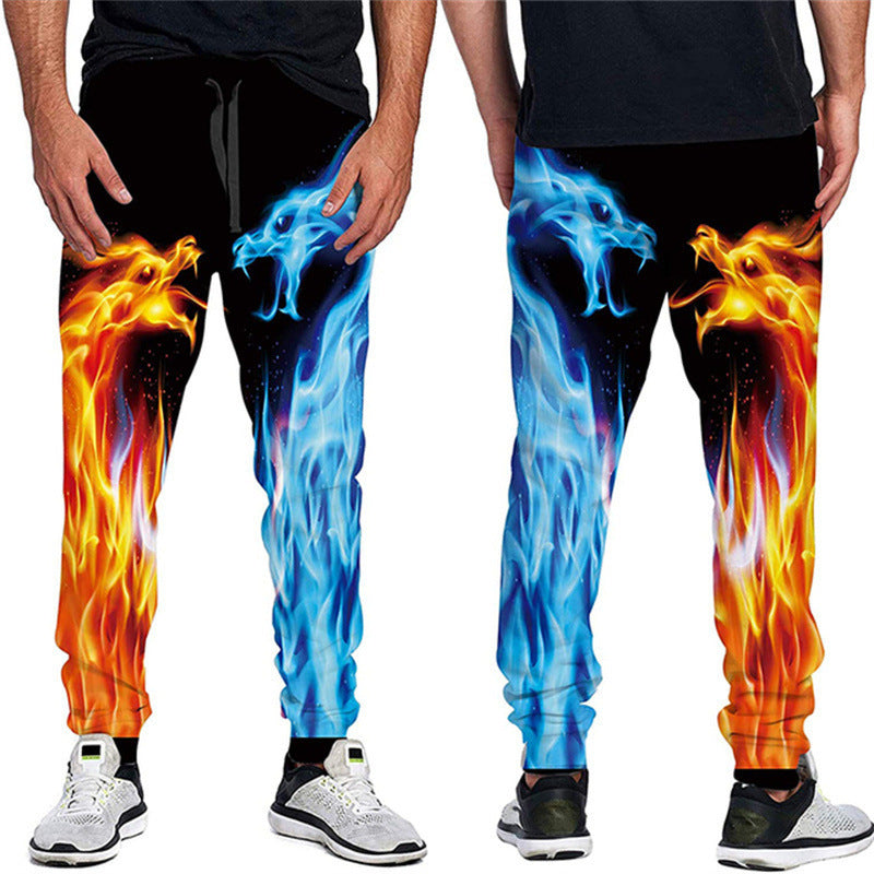 Men's Sports Casual Loose Printed Pants