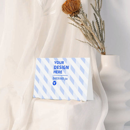 Horizontal Thick And Tough Pearl Paper Holiday Card