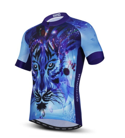 Cycling Jerseys Men 3D Lion Printing Bicycle Clothing Breathable Short Sleeve Shirts Quick Dry Bike Tops