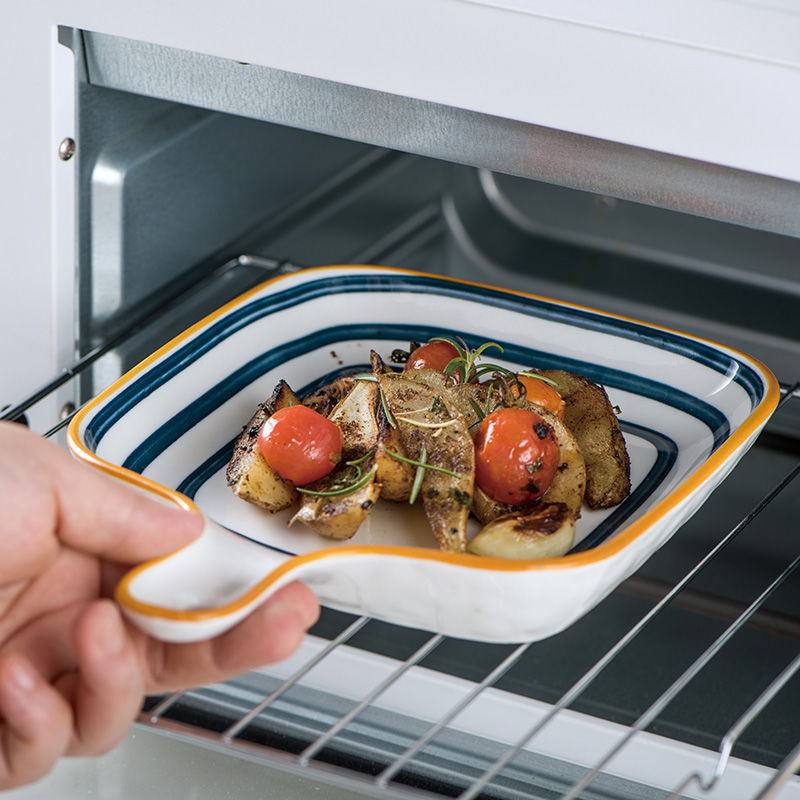 Ceramic Oven Baking Ideas With Handle Plate Net Red Baked Rice Plate Household