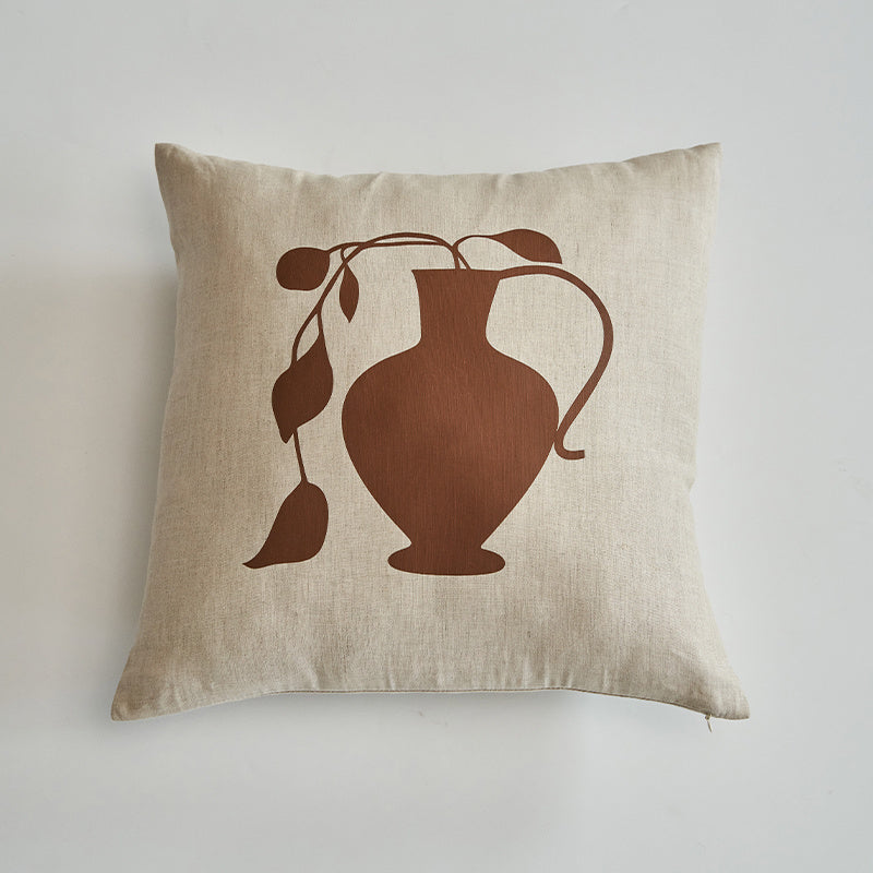 Linen Embroidery Removable And Washable Sofa Living Room Pillow