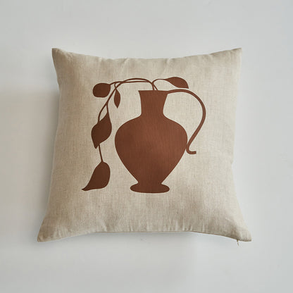 Linen Embroidery Removable And Washable Sofa Living Room Pillow