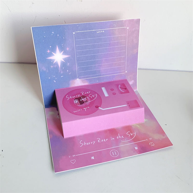 Phonograph Birthday Gift Creative Stereoscopic Greeting Cards