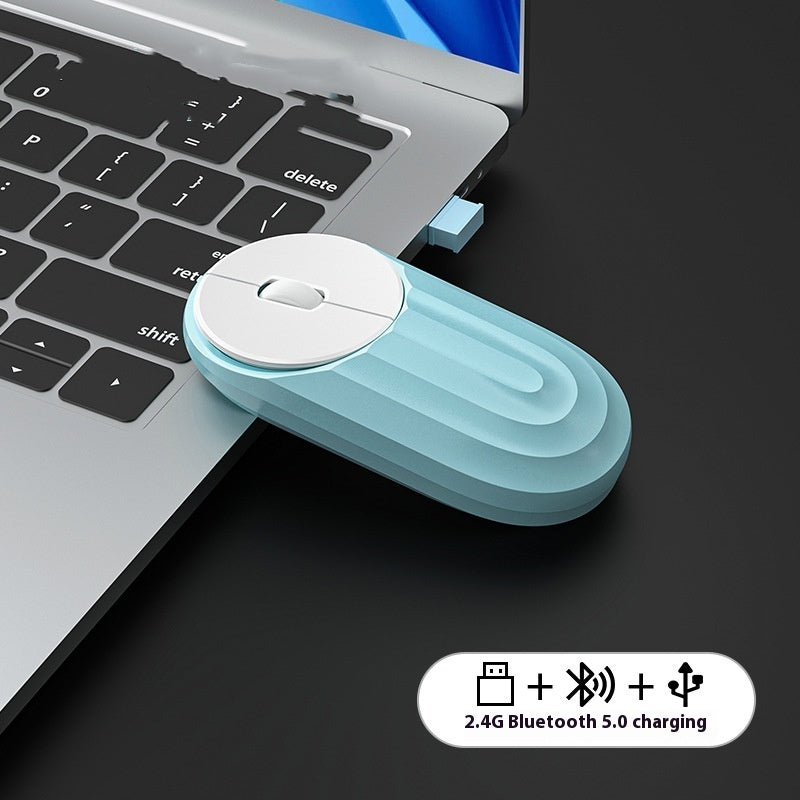 Wireless Mouse Rechargeable Mute Bluetooth Dual-mode Home Office Laptop Desktop External Infinite Mouse