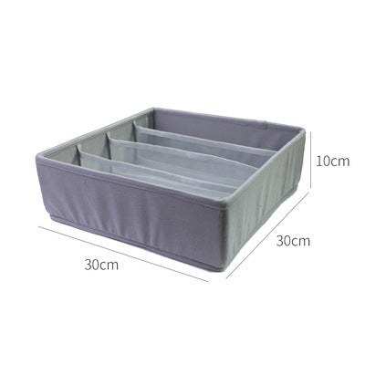 Household Multi-grid Folding Fabric Underwear Storage Box