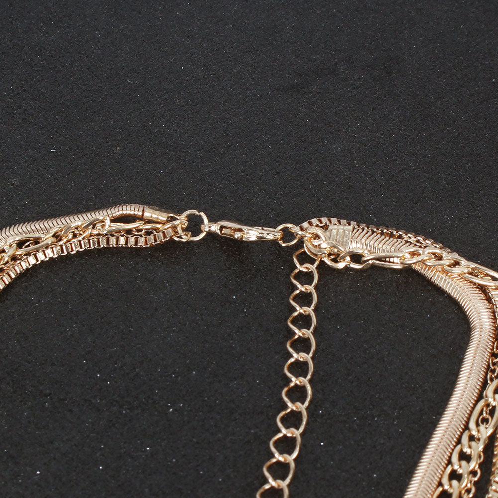 Women's Personalized Alloy Round Pendant Multi-layer Necklace