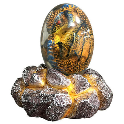 LED Lava Dragon Egg Ornamental Collection Decor Dinosaur Egg Statue Resin Dragon Egg Crystal Minerale Gemstone Reiki Home Decor