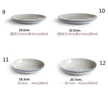 Chinese Style Tableware Set Retro Ceramic Old-fashioned Bowls And Plates
