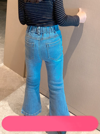 Girls' Autumn Micro-flare Jeans