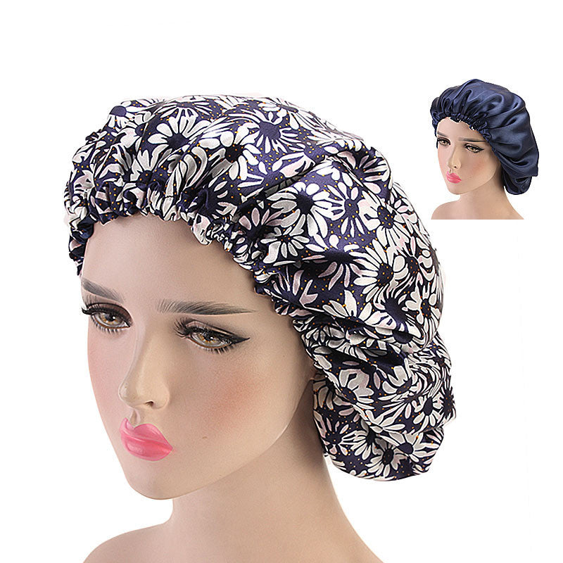 Extra Large Double Satin Lace Night Hat