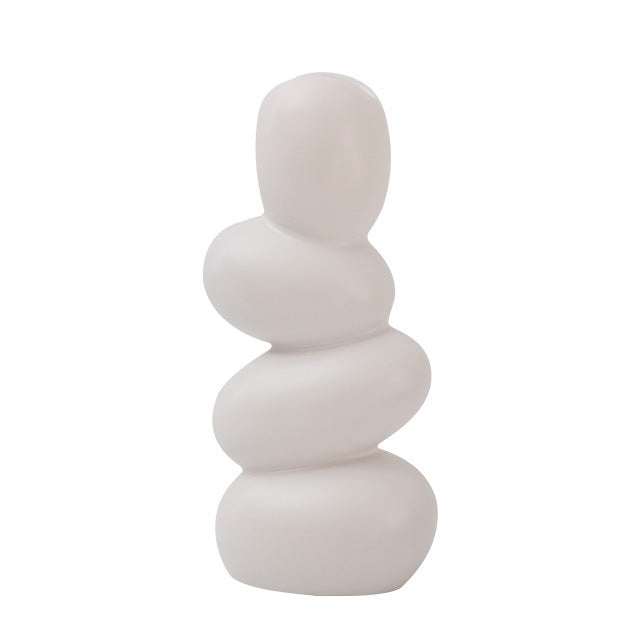 Elegant Egg Shaped Matte Ceramic Decorative Table Art Vase