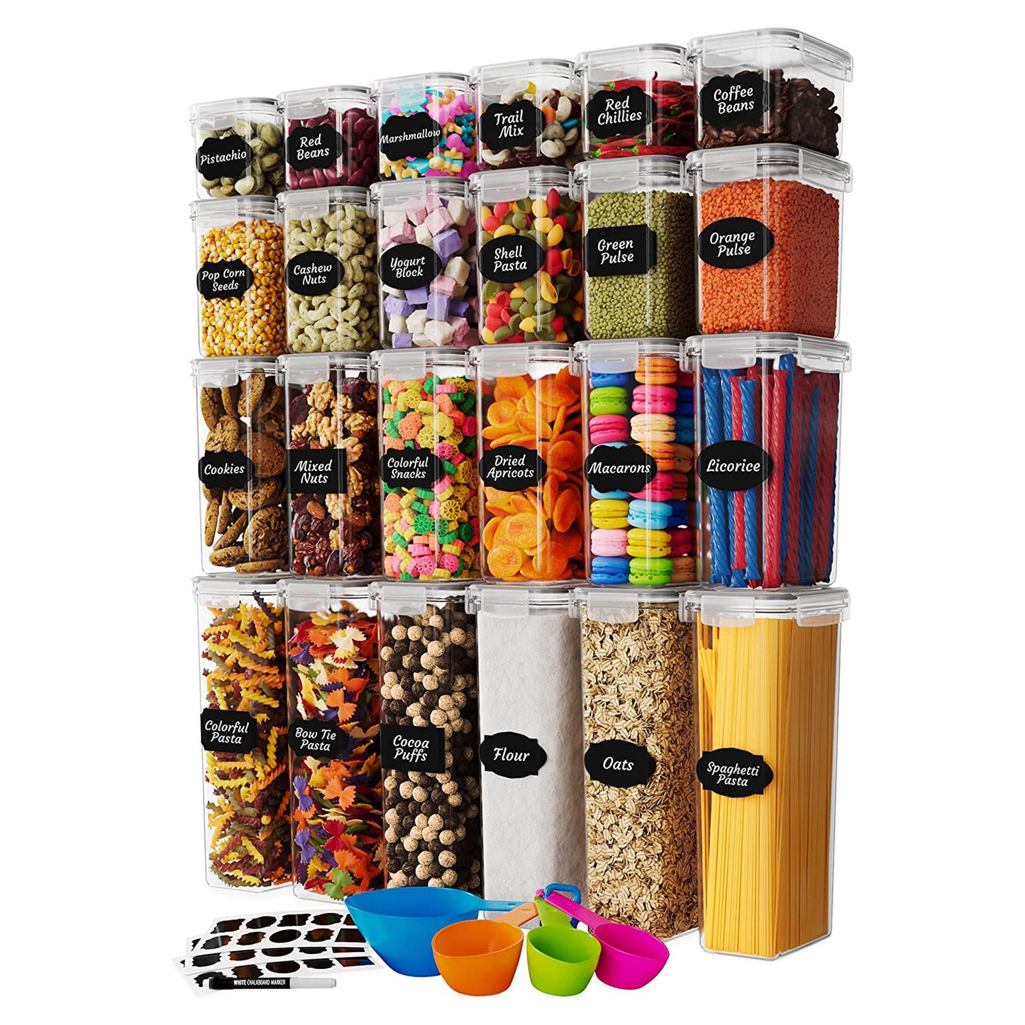 Airtight Cereal Storage Container – Large BPA-Free Plastic Pantry Crisper with Pour Spout