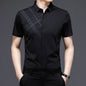 Woodpecker Silk Short Sleeve Shirt Men''s Middle Age