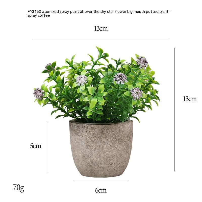 Simulation Starry Mini Pulp Pot Plastic Green Plant