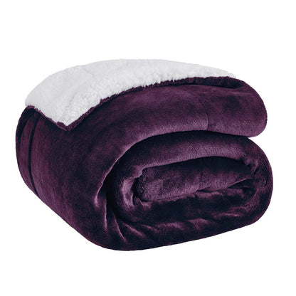 Lamb Fleece Blanket For Bed - Thick And Warm Blanket For Winter, Soft Fuzzy Plush King Blanket For All Seasons