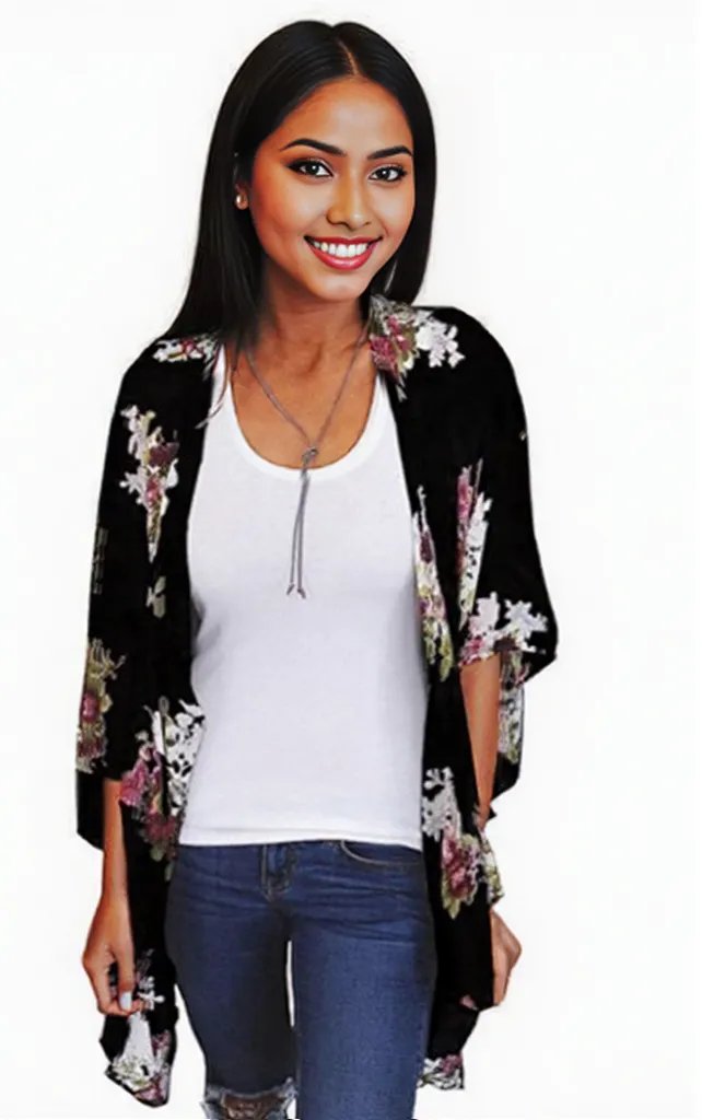 Beautiful summer Digital Print Cardigan women's fashion