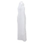 Ins Hot Girl Fashion Backless Temperament Three-dimensional Flower Decoration Halter Dress
