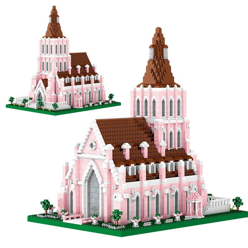 Building Blocks High Difficulty Giant Type Assembled Swan Lake Castle