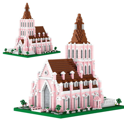 Building Blocks High Difficulty Giant Type Assembled Swan Lake Castle