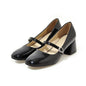 Women's Square Toe Medium Heel Plus Size Shoes