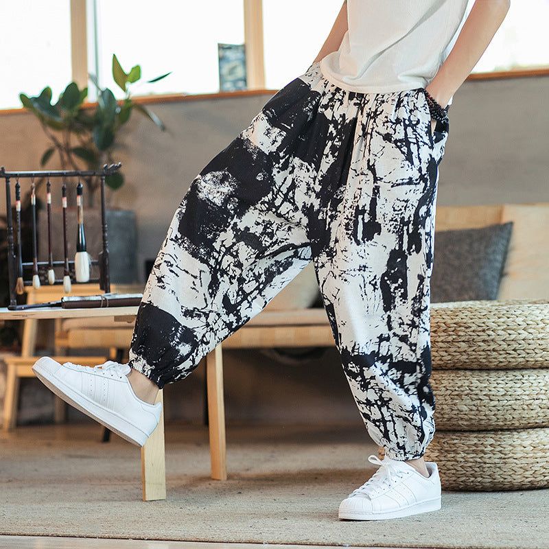 Men's Fashion Casual Loose Printed Pants