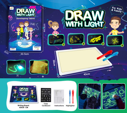 Fluorescent Painting Board, Luminous Board, Children's Luminous 3D Painting Writing Board