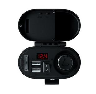 Motorcycle Scooter Car Refitting Accessories Cigarette Lighting Dual USB Refitting Car Charger With Wire 42A