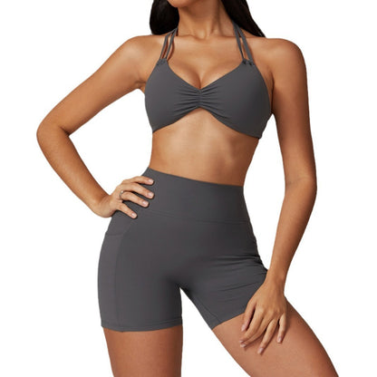 Push Up Halter Beauty Back Yoga Bra Top