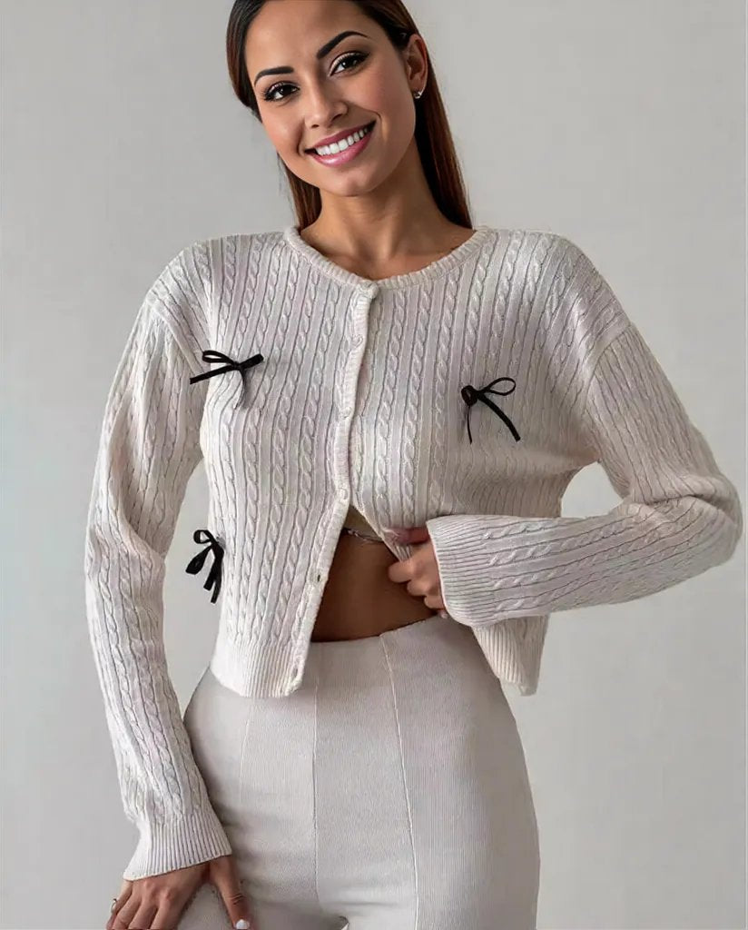 New Women's White Pullover Cardigan Style Blouse Women's fashion's