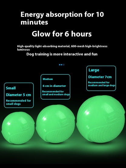 Luminous Toy Ball Puppy Dog Molar Elastic Ball Rubber Ball