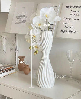 Simple Modern Black And White Geometric Ceramic Vase Ornaments