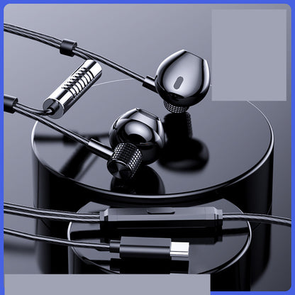 Dual Microphone Sound Card Wired Headset In-ear