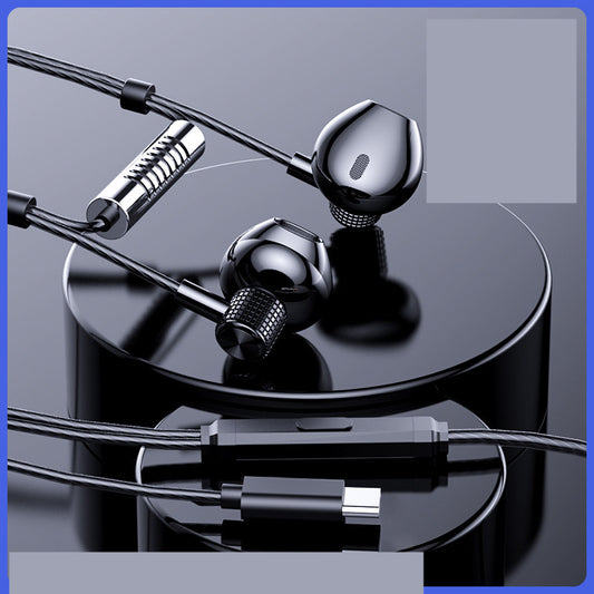 Dual Microphone Sound Card Wired Headset In-ear