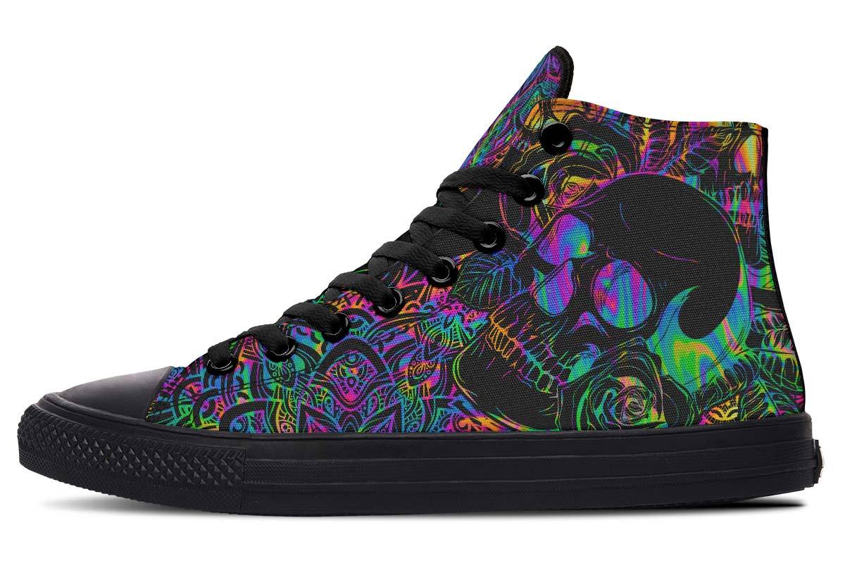 Printed Couple High-top Canvas Shoes