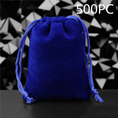 Flannel Drawstring Jewelry Solid Drawstring Pocket